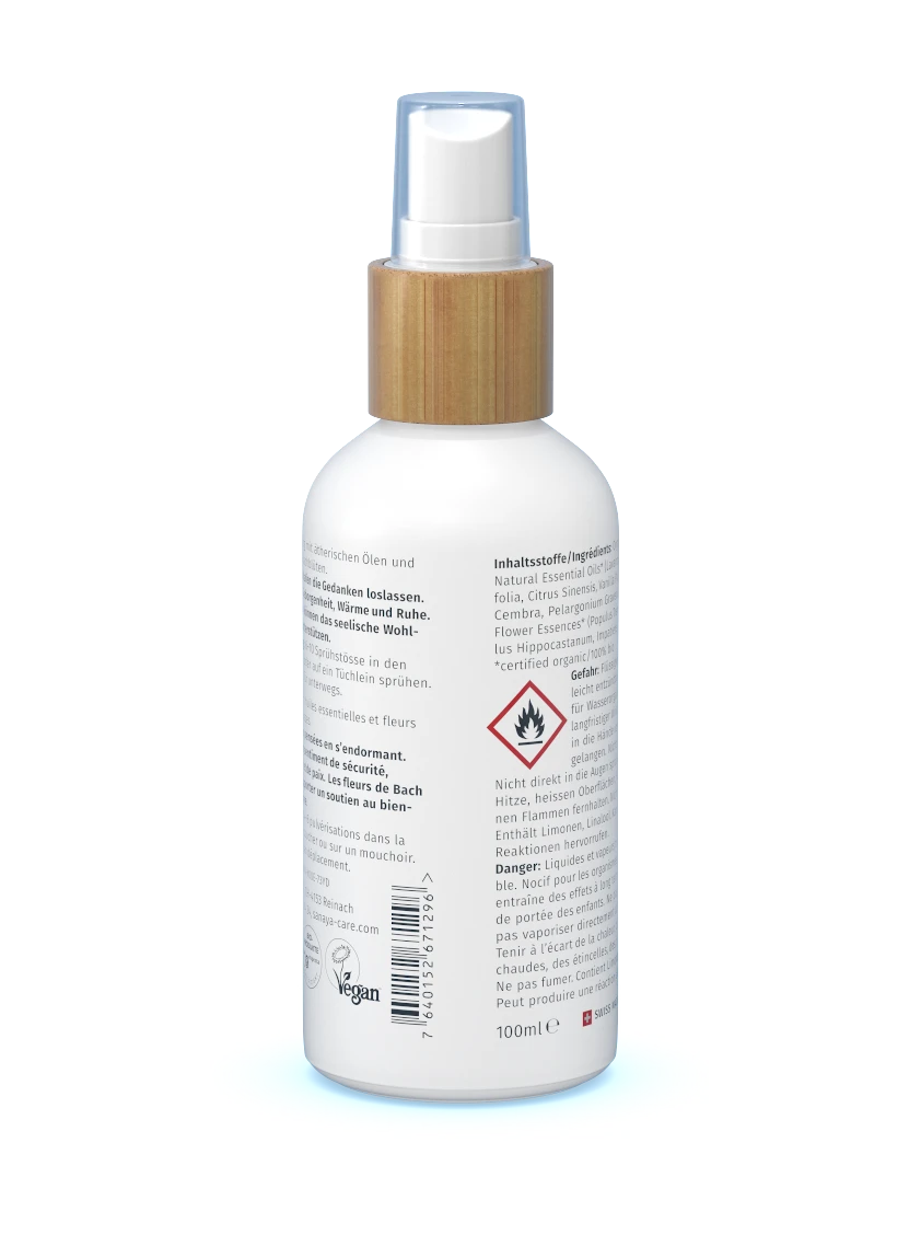 Spray aromatique bio SANAYA Sleep well 100 ml, vue arrière