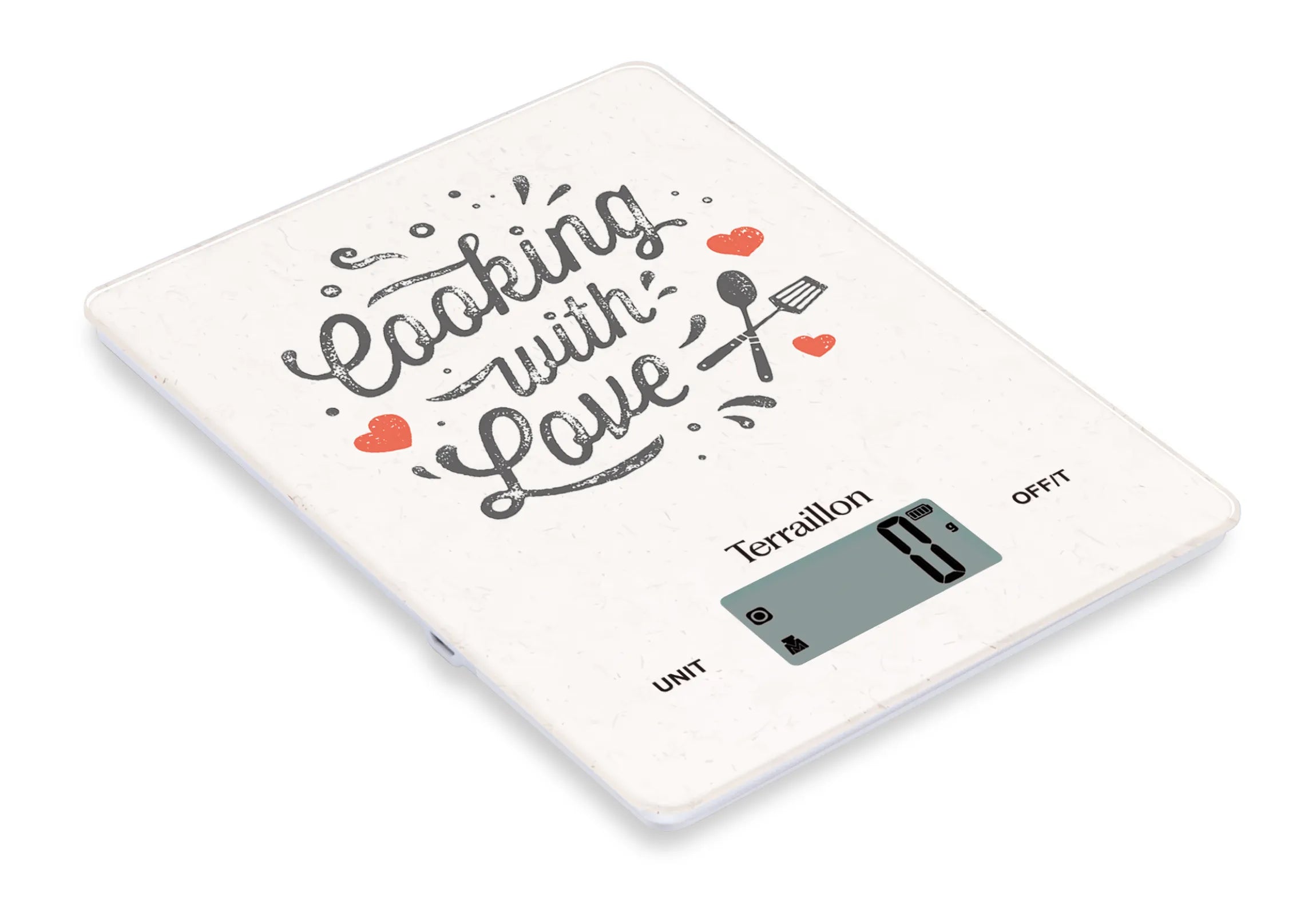 Balance de cuisine Cooking USB sans pile précise et compacte vue de côté