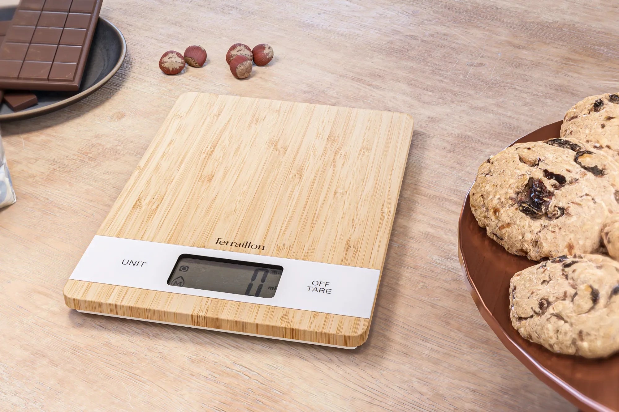 Bamboo USB balance de cuisine pesage aliments