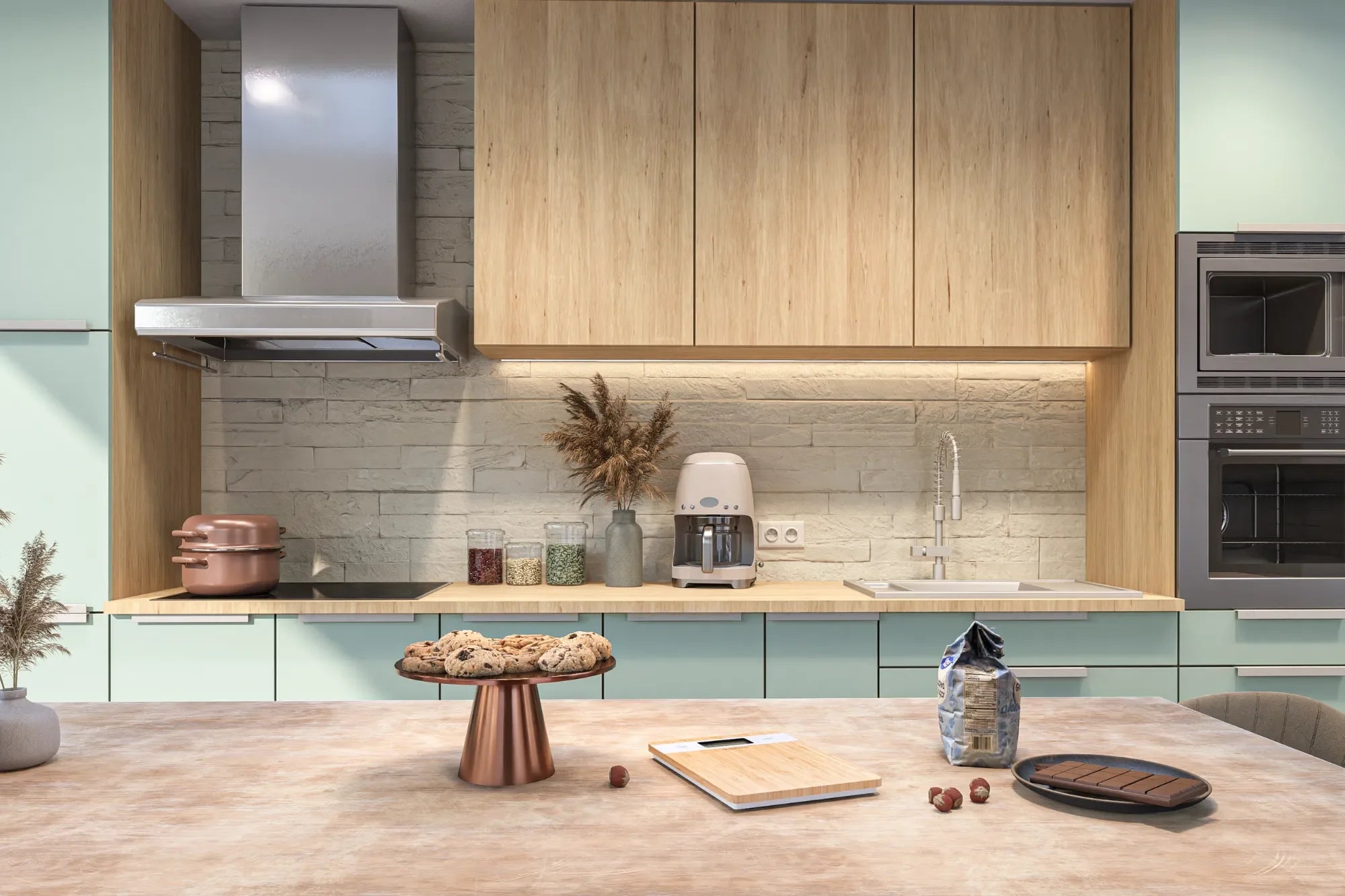 Bamboo USB plan de travail cuisine