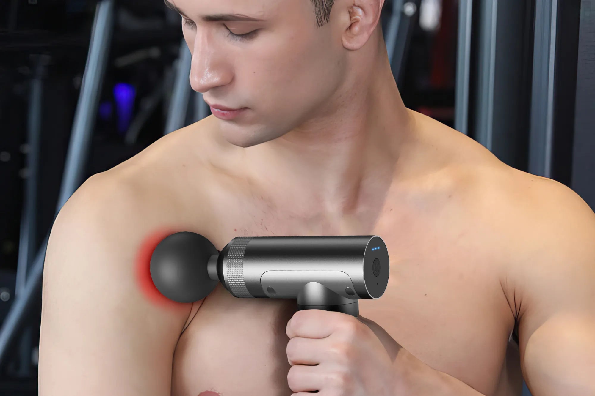 MUSCLE MASSAGER - Pistolet de massage avec embout chauffant