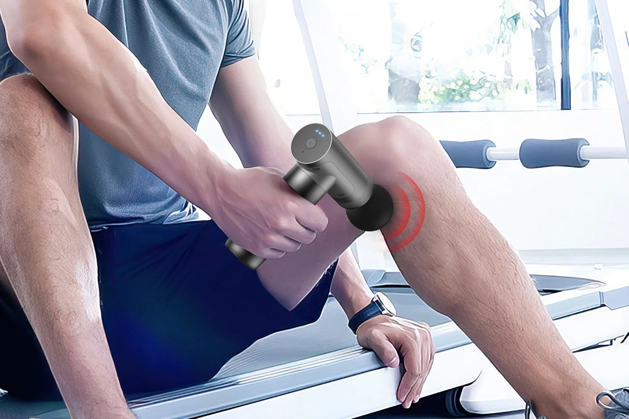 MUSCLE MASSAGER - Pistolet de massage avec embout chauffant