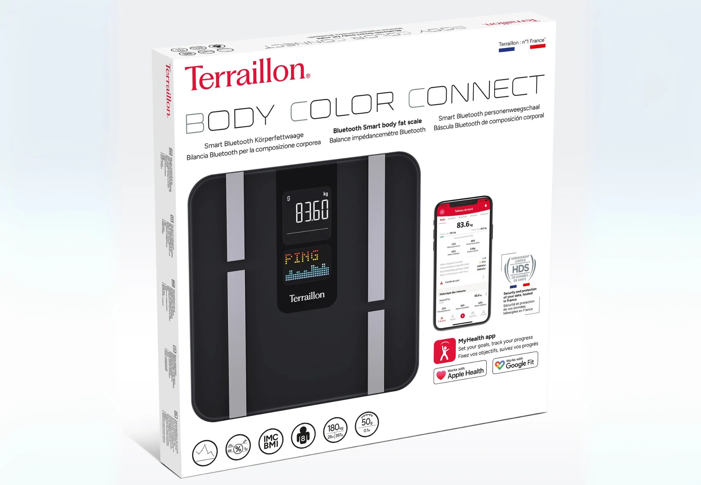 Packaging pèse-personne connecté BODY COLOR CONNECT Bluetooth