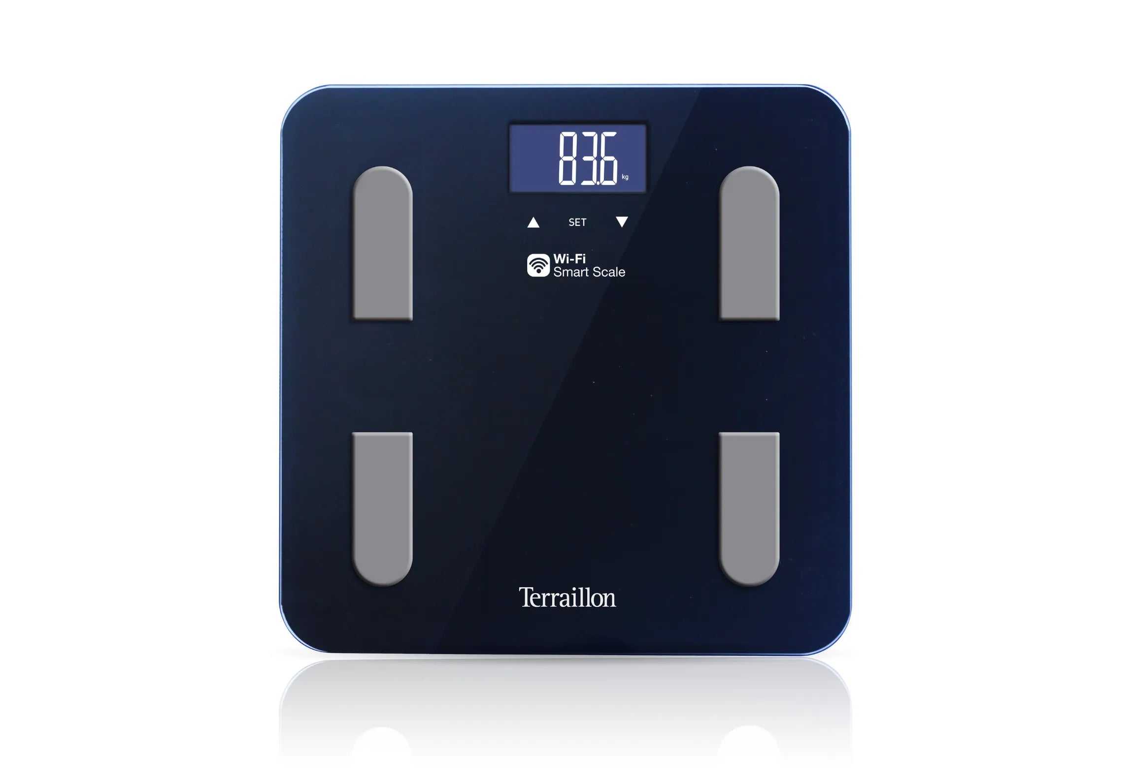 Pèse-personne connecté FIT COACH Wifi design moderne et précis vue de face