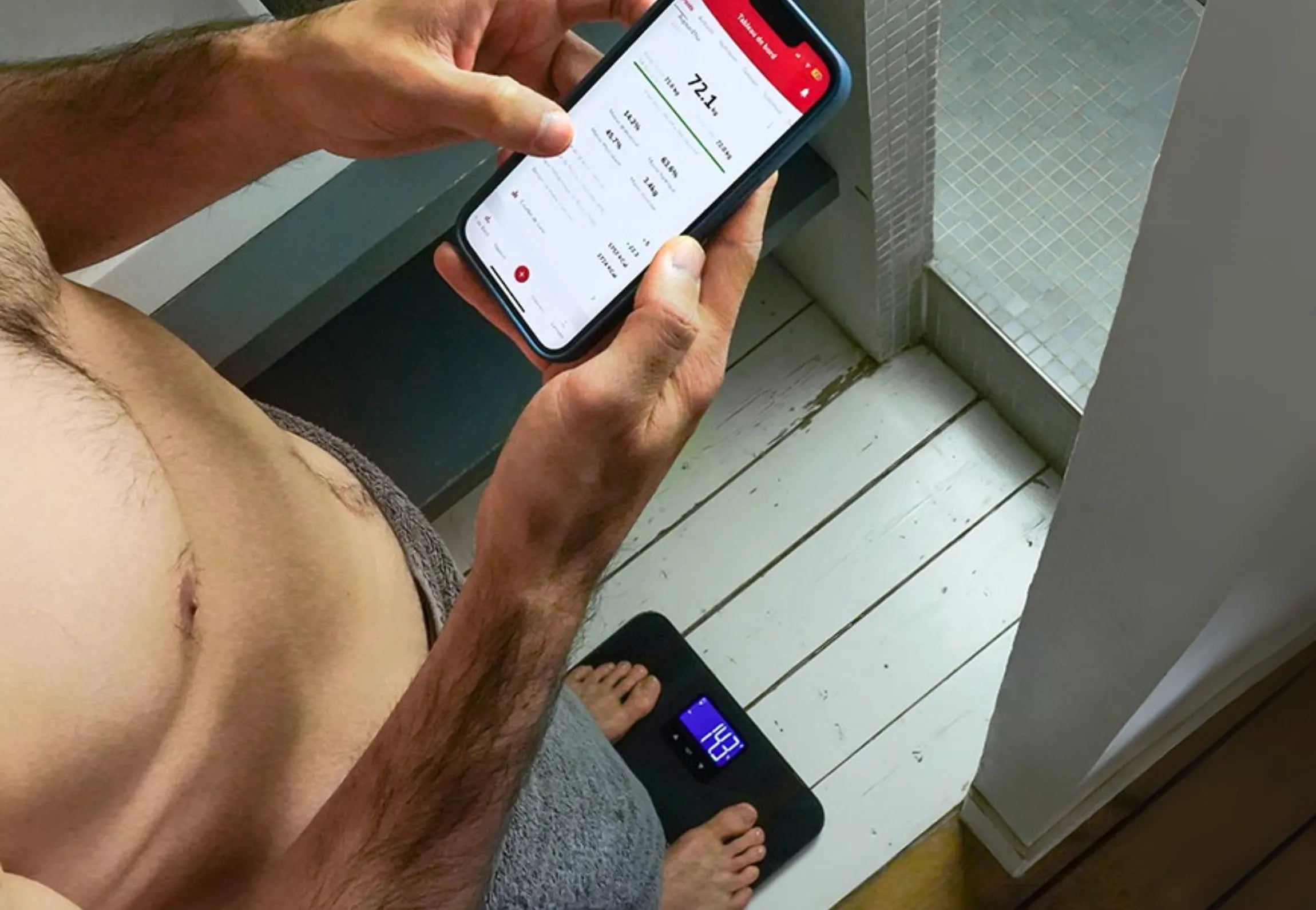 Pèse-personne connecté BODY COLOR CONNECT Bluetooth précis et pratique démonstration avec application