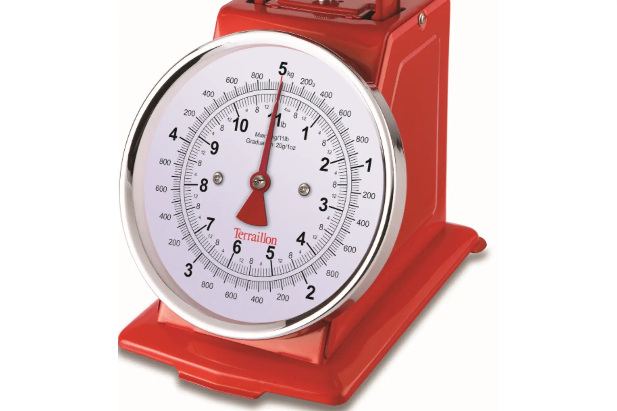 Trad500rouge-balance de cuisine métal