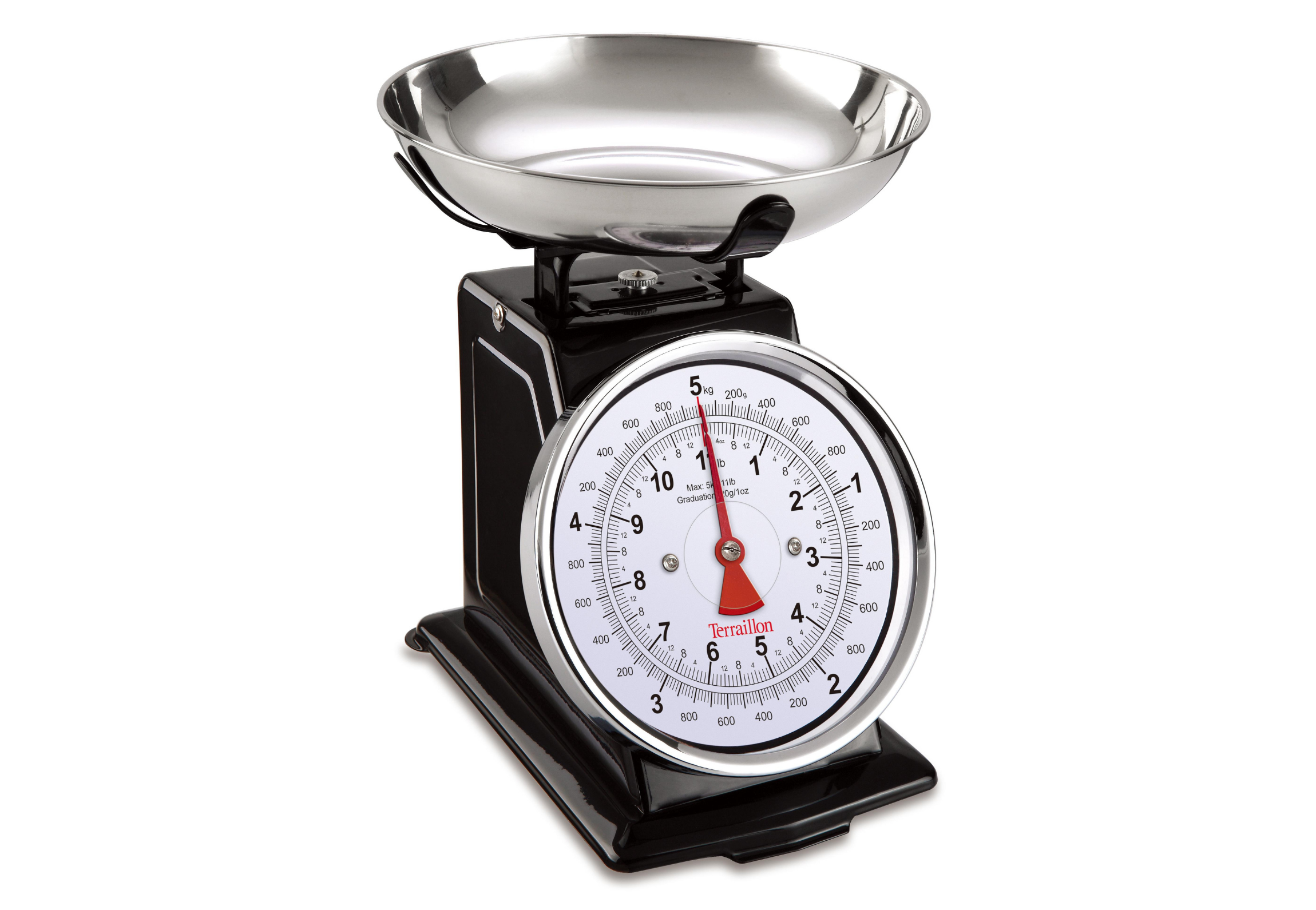Balance de cuisine mécanique Trad 500 Noire vue d'ensemble 