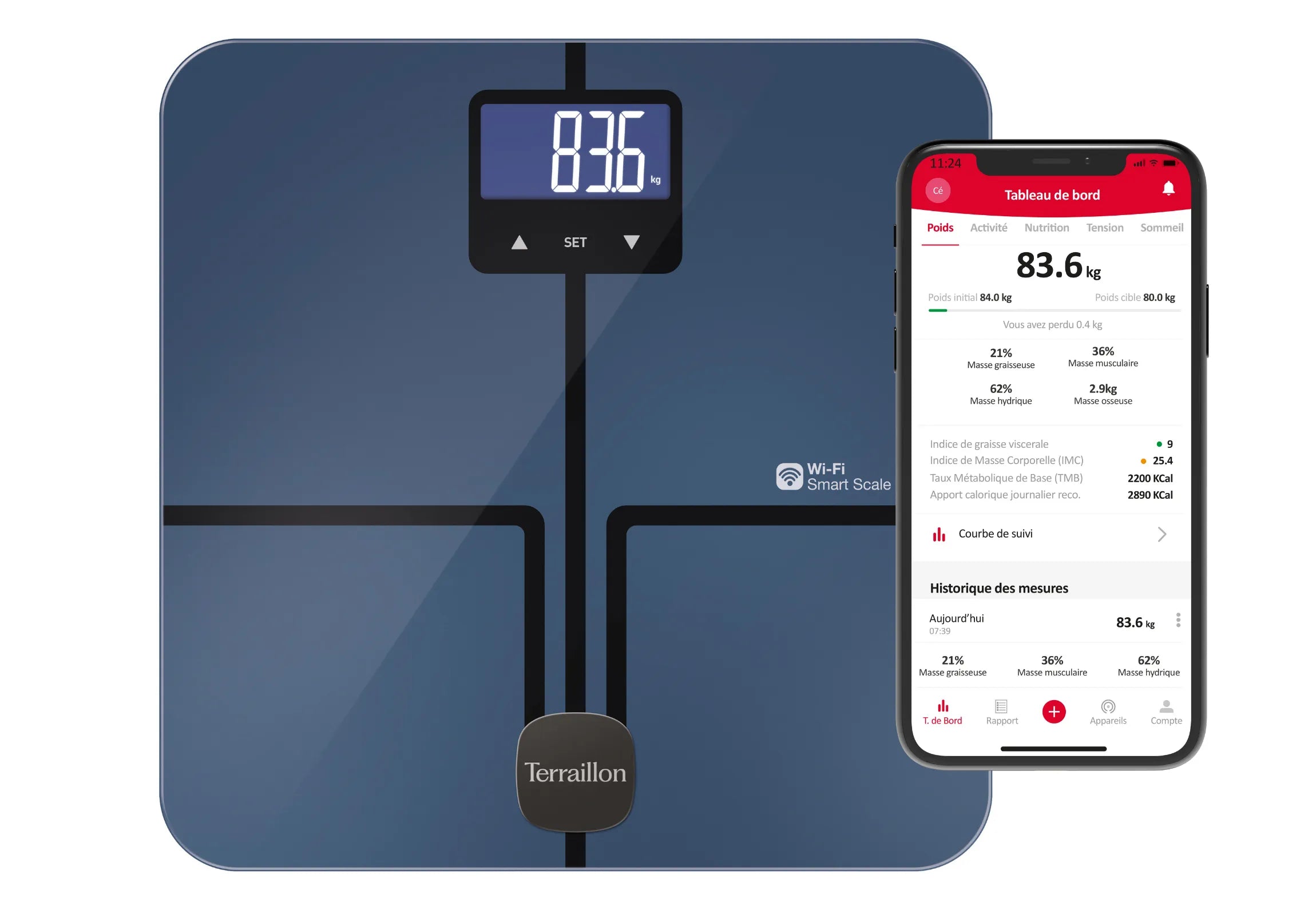 MASTER COACH ULTRA - Pèse-personne impédancemètre connecté WIFI