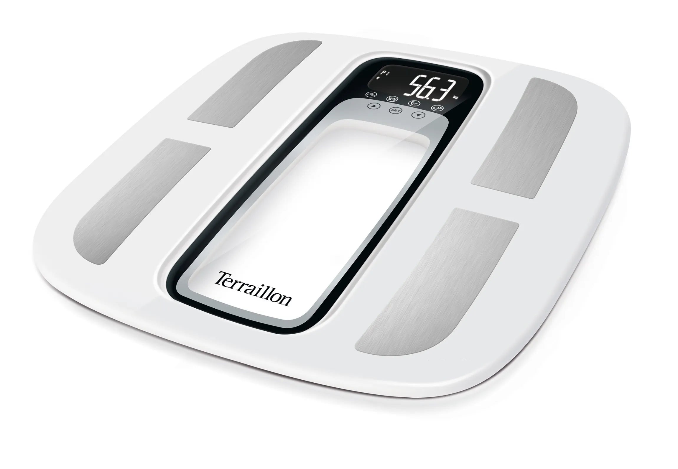 Pèse-personne impédancemètre WINDOW COLOR COACH design moderne précis vue de côté