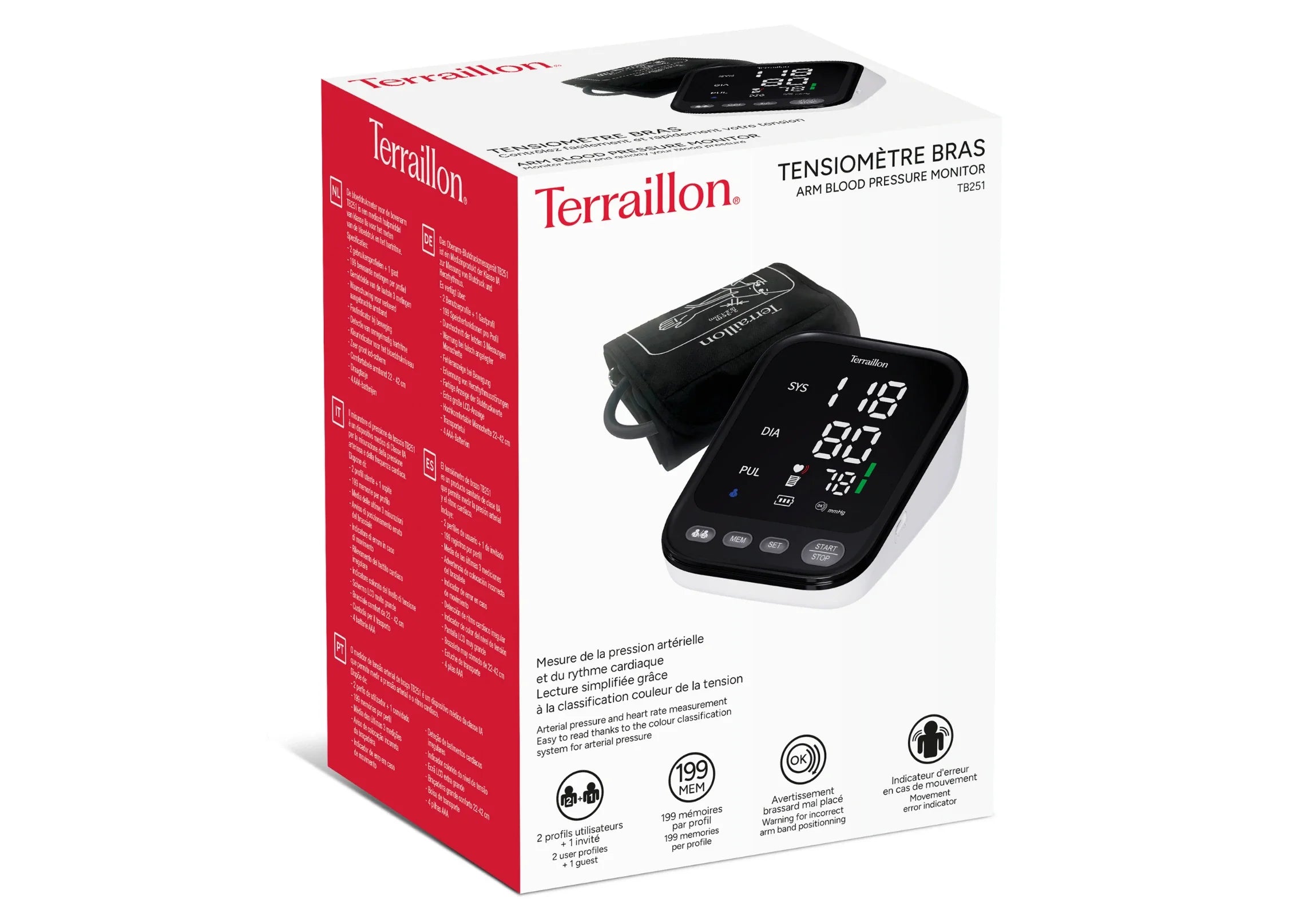 Tensiomètre Bras TB251 - Mesure de la tension artérielle