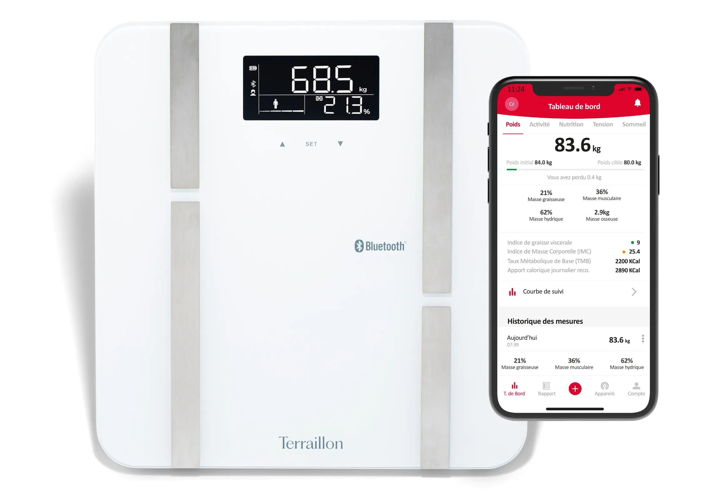 X-LINE CONNECT - Pèse-personne connecté BLUETOOTH